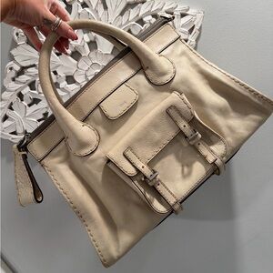 Chloe Edith satchel bag large cream tote Y2K vintage